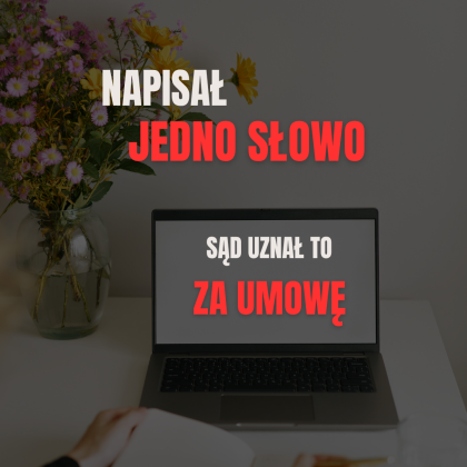 Czy e-mail może być umową? Grafika wyjaśniająca, kiedy wiadomość e-mail stanowi skuteczne oświadczenie woli i może prowadzić do zawarcia umowy w formie dokumentowej.